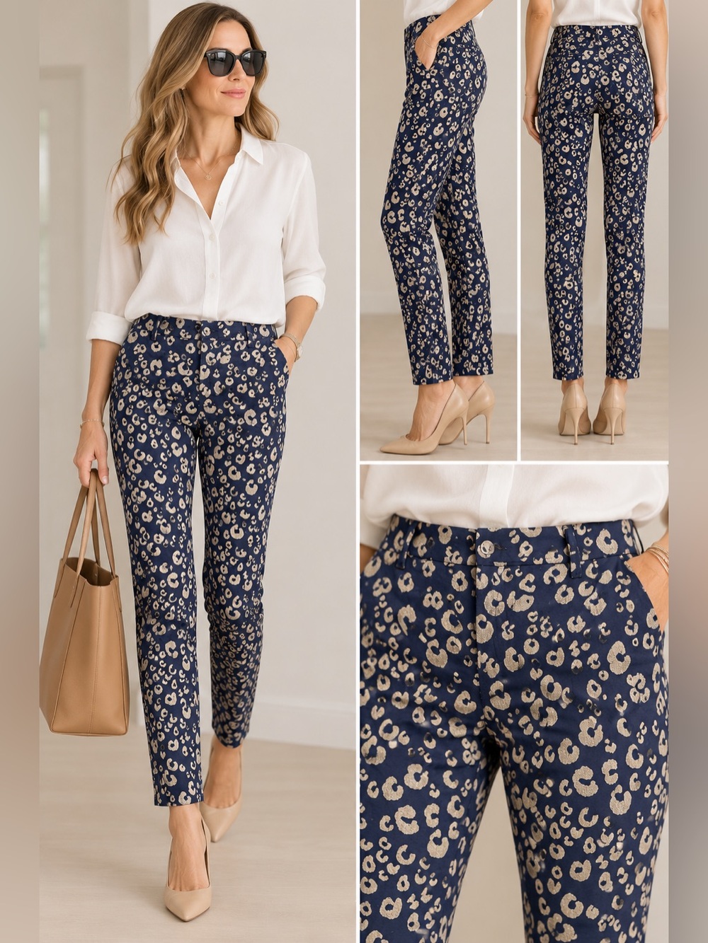 SCOTCH & SODA / MAISON SCOTCH MAGICAL ALTITUDES LEOPARD JACQUARD PANTS SMALL